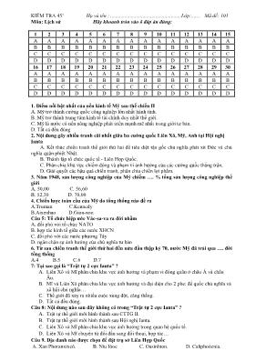 8 Đề thi trắc nghiệm kiểm tra một tiết Lịch sử lớp 12 (Có đáp án)